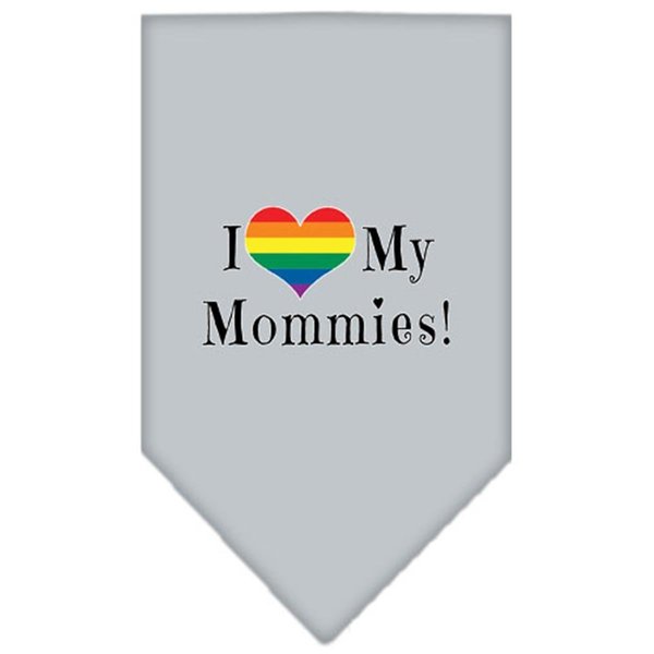 Mirage Pet Products I Heart My Mommies Screen Print BandanaGrey Small 66-194 SMGY